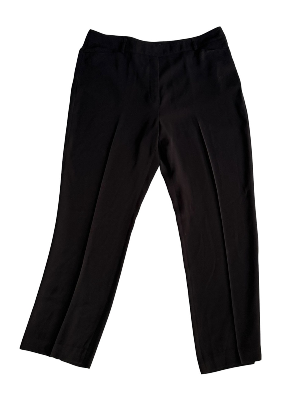 Gerry Weber Pants Women's 14 Black Straight Leg Trouser Office Career Minimalist